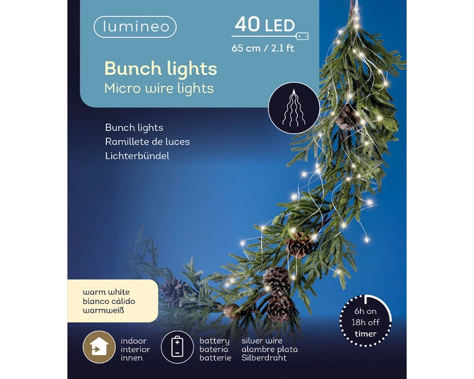 Bunch Lights Micro 40 LED BO Indoor Silver Warm White L65cm - image 3