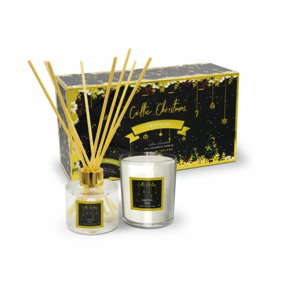 Celtic Candles Christmas Gift Box Mini Christmas Gold