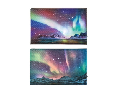 Christmas Canvas LED Northern Lights Colour Changing