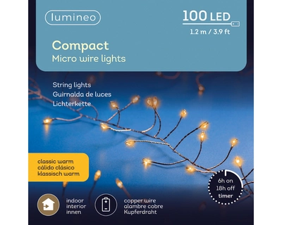 Compact String Micro 100 LED Lights BO Indoor Copper/Classic Warm L120cm