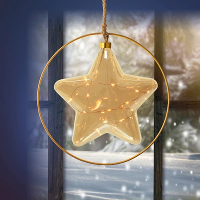 Decorative Star Micro LED BO Indoor Amber/Classic Warm 26cm