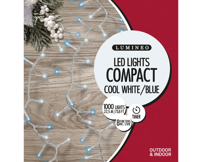 LED compact lights gb outdoor2250cm-1000Ltransparent/cool white/blue