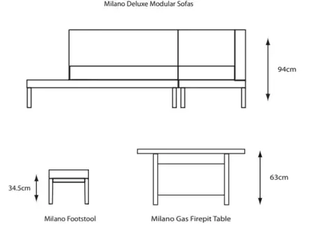 LeisureGrow Milano Deluxe Modular Firepit Set - image 4