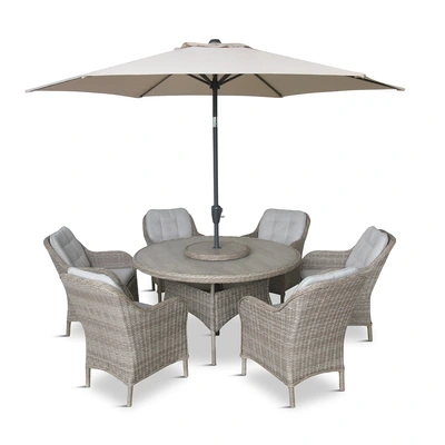 LeisureGrow St Tropez Sand 6 Seat Dining Set - image 3