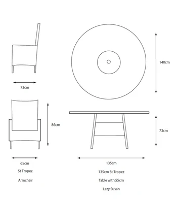 LeisureGrow St Tropez Sand 6 Seat Dining Set - image 4