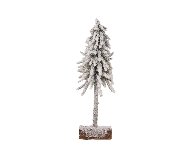 Mini tree snowy on Wood H45cm indoor