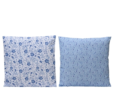 Outdoor Cushion Polyester Blue Flower 45x45cm