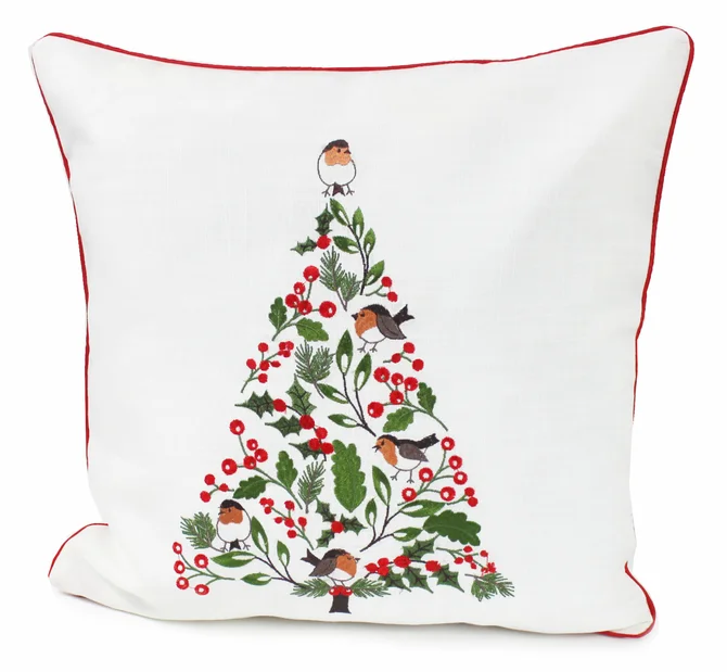 Peggy Wilkins Complete Cushion Robins Tree Champagne