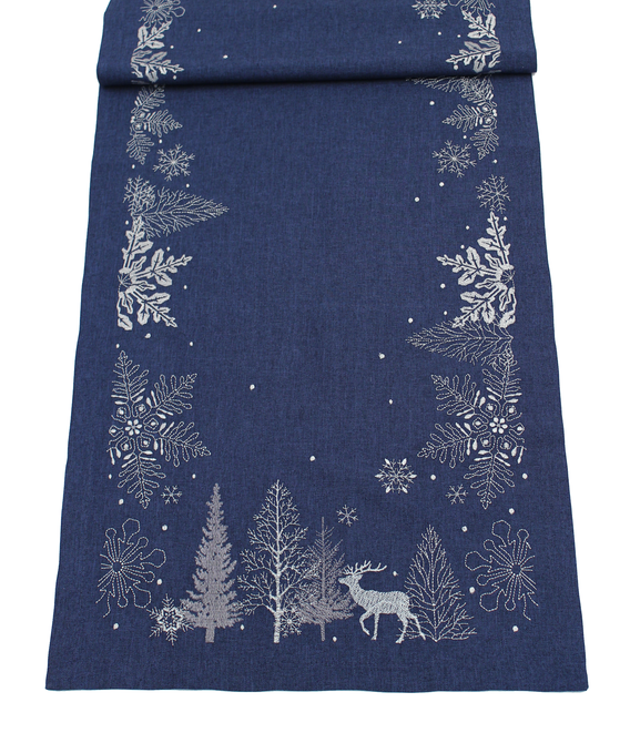 Peggy Wilkins Table Runner Neve Blue/Silver