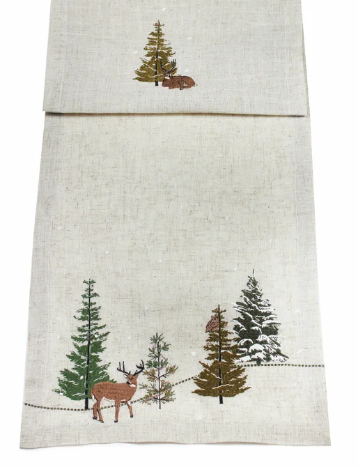 Peggy Wilkins Table Runner Spellwood Forest Beige