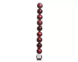 Shatter Proof Plain Baubles Oxblood 6cm Tube of 10